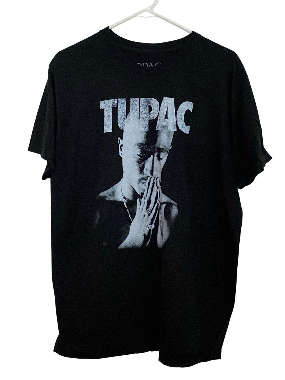 Tupac Tshirt Mens Size Medium 2Pac Tee Black Crewneck Short Sleeve Graphic Shirt